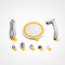 15cm 6 Inch High Pressure 360 Adjustable Showerhead Water Saving Anion Bathroom Large Shower Head