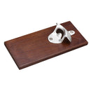 Wall Mounted Bottle Opener Rustic Wood Alloy Cap Catcher Kitchen Bar Decorations