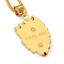 Hip Hop Fashion Gold Chain King Crown Lion Head Pendant Necklace for Men