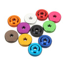 Suleve M3AN12 10Pcs M3 Knurled Thumb Nut w/ Collar Screw Spacer Washer Aluminum Alloy Multicolor