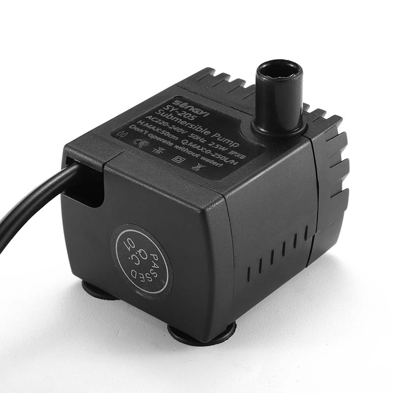 SY-205 AC 220V 250L/H Ultra Quiet Mini Brushless Motor Submersible Water Pump with Cable
