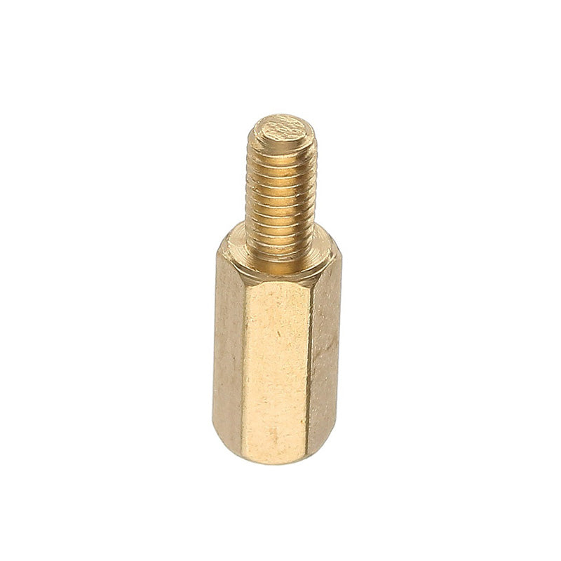 Suleve M3BH3 100Pcs M3 10mm+6mm Male-Female Brass Hex Standoffs Support Spacer Pillar for PCB Board