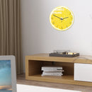 Loskii CC094 Creative Lemon Wall Clock Mute Wall Clock Quartz Wall Clock For Home Office Decorations