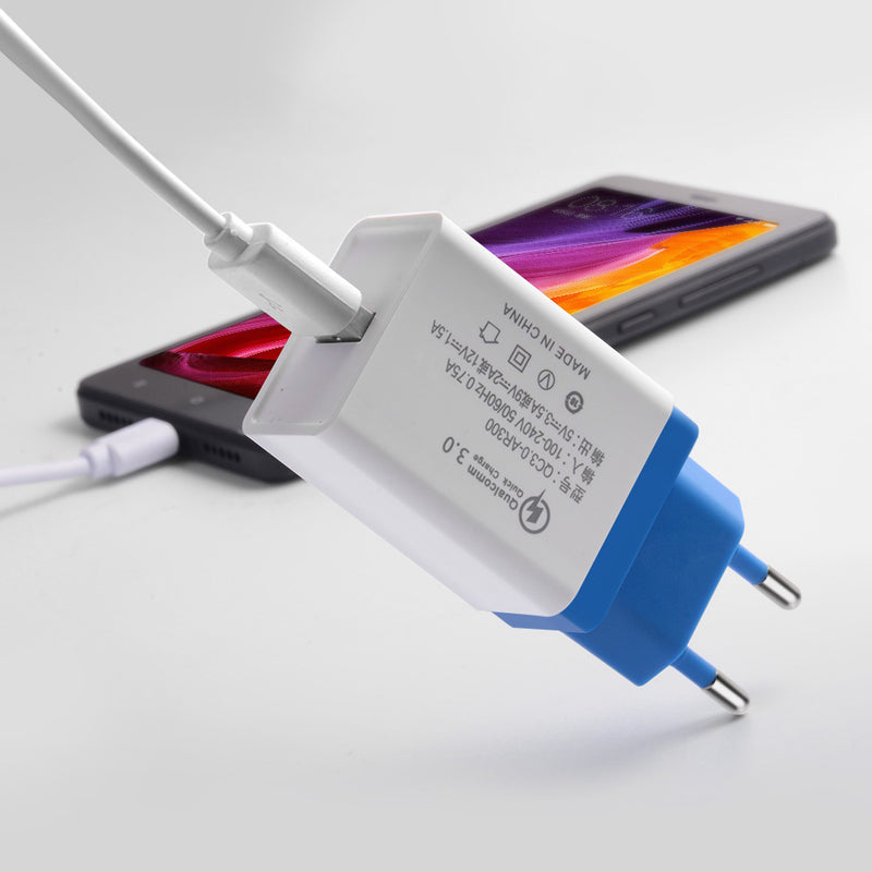 OLAF 3A QC3.0 Fast Charging USB Charger EU Plug Adapter For iPhone X XR XS MAX Xiaomi Pocophone S9 S10