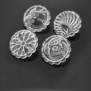 4 Stamps Moon Cake Mould 3D DIY Transparent Round Mooncake Mold Mid-autumn Festival Baking Accessories