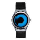 SANDA P1026 Creative Real-time Pattern Dial Leather Mesh Belt Strap Men Quartz Watch