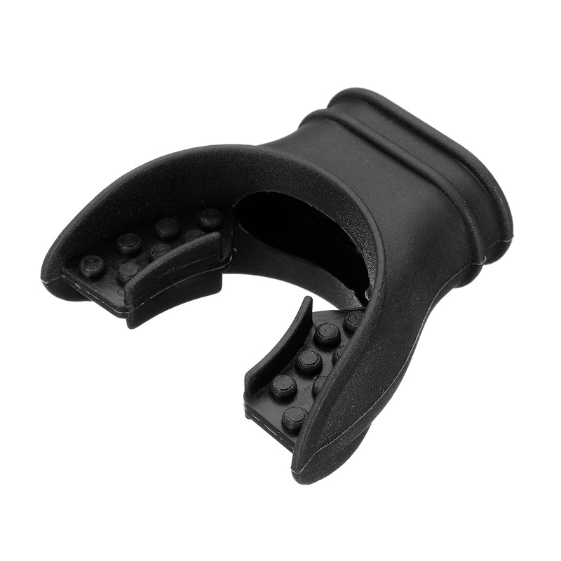 Black Silicone Mouthpiece for Portable Oxygen Air Cylinder Scuba Air Tank Diving Equipment w/ Tie