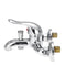 Triplet Faucet Wall Mounted Bathroom Bath Shower Basin Tap Water Mixer Stainless Steel