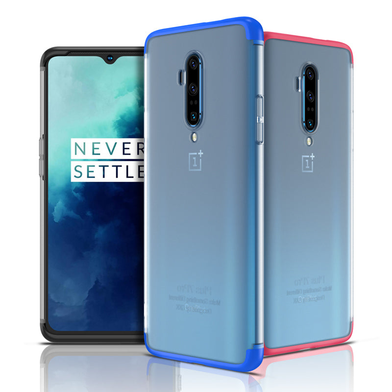 For OnePlus 7T Pro Case Bakeey 3 In 1 Detachable Matte Translucent Plating Shockproof PC Protective Case