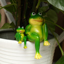 Resin Sitting Frogs Statue Outdoor Frog Sculpture Garden Decorations Ornaments
