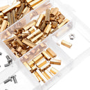 Suleve M3BH5 300Pcs M3 Brass Hex Column Standoff Support Spacer Pillar For PCB Board Screw Nut Assortment Set