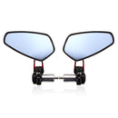 7/8inch 22mm Universal Motorcycle Aluminum Rear View Side Mirrors Handlebar End Red
