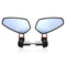 7/8inch 22mm Universal Motorcycle Aluminum Rear View Side Mirrors Handlebar End Red