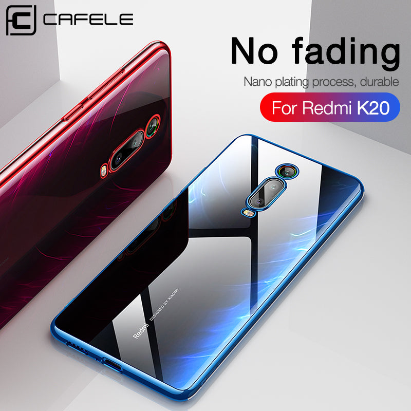 CAFELE Plating Shockproof Soft TPU Protective Case With Tempered Glass Screen Protector For Xiaomi Mi 9T / Xiaomi Mi9T Pro / Xiaomi Redmi K20 / Redmi K20 Pro
