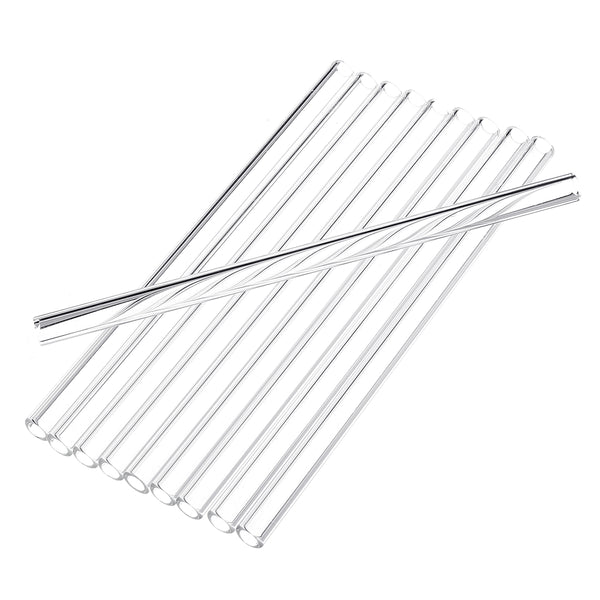 10Pcs Length 150mm OD 7mm 2mm Thick Wall Borosilicate Glass Blowing Tube Lab Factory School Home