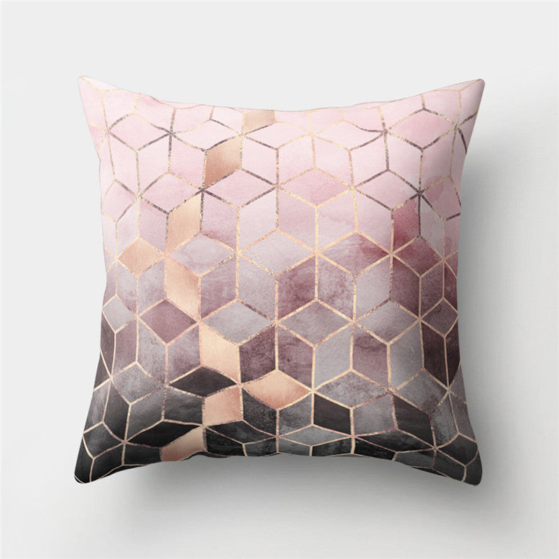 Colorful Geometric Pattern Cotton Linen Throw Pillow Cushion Cover Car Home Sofa Pillow Case