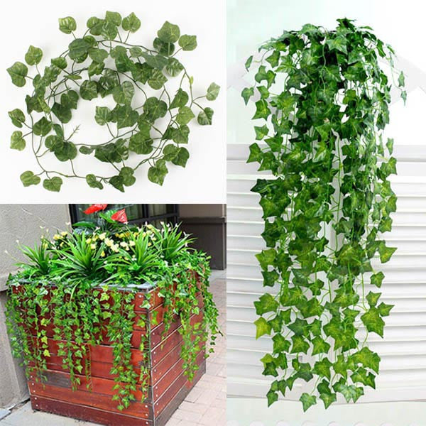 2m Artificial Ivy Sweet Potato Green Leaves Garland Home Garden Decoration