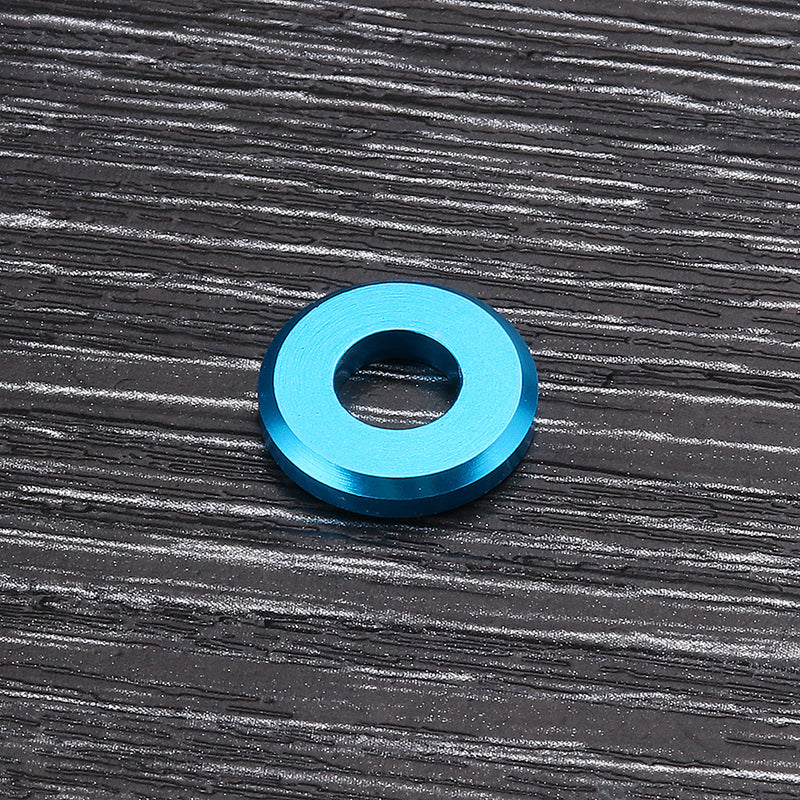 Suleve M5AW1 10Pcs M5 Aluminum Alloy Flat Fender Screw Washer Spacer Gasket Multicolor