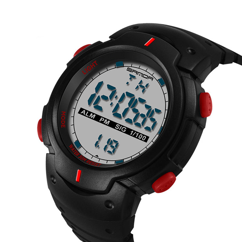 SANDA 269 Digital Watch Luminous Motion Timing Stopwatch Calendar Alarm Watch Outdoor Sport Watch