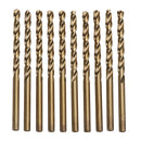Drillpro 10pcs HSS M35 1.5/2/2.5/3/4/4.5/5mm Cobalt Twist Drill Bits Set