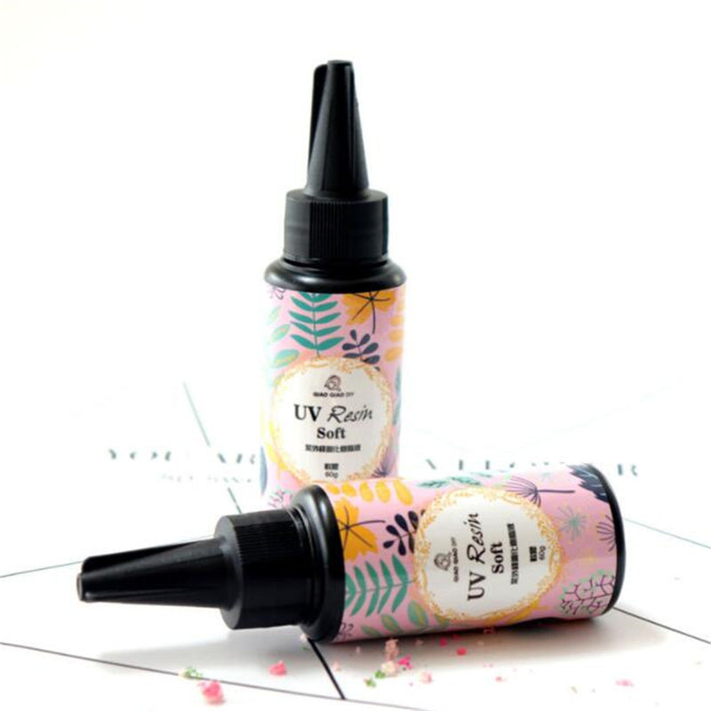 UV Resin Soft Ultraviolet Solar Sunlight Curing Cure Activated DIY Crystal Glue 25/60/100/200g