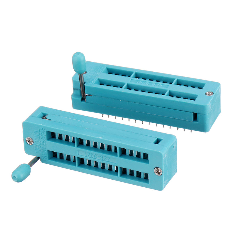 2pcs IC Lock Seat Zif Socket Test Universal zif Sockets 28Pin Narrow