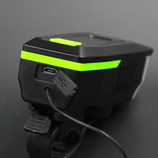 XANES XL39 600LM 2 In 1 140dB Horn Bike Front Light USB Rechargeable 3 Modes Waterproof Warning Night Light