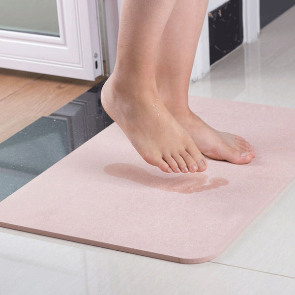 Eco-Friendly Diatomite Bath Mat Anti-slip Super Absorb Dry Bathroom Carpet High Efficiency Water Absorption Mats Foot Pad Rug