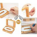 Wooden Kids Baby Tooth Box Milk T eeth Organizer Flip Cover Collect Storage Box Cutton Boy Girl Gift Kid Present Photo Note Case Tool Box
