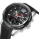 KAT-WACH KT718 Dual Display Digital Watch Chronograph Waterproof Silicone Strap Men Sport Watch
