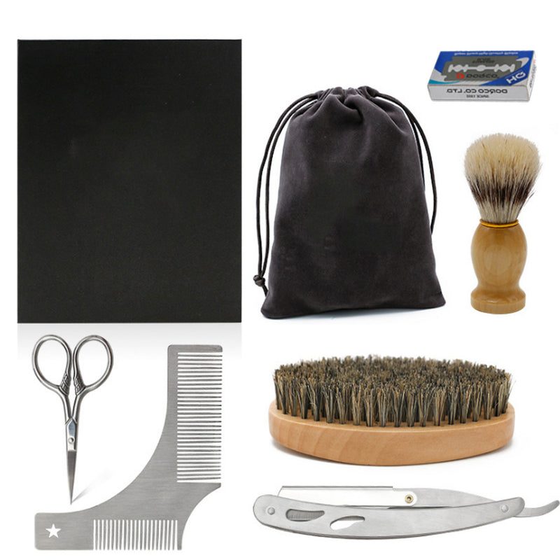8Pcs/Set Beard Brush and Beard Comb Set for Men, Grooming & Trimming Kit FOR Men