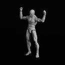 3.75'' PVC Female Male Body Joints Action Figure Gray Flesh Luxury Skin Version