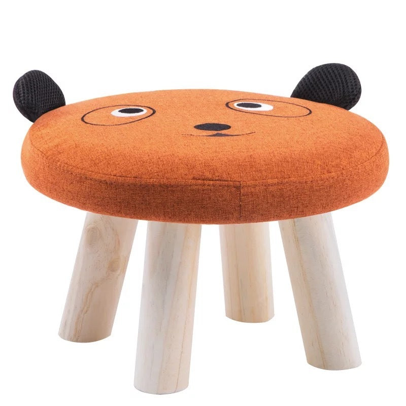 Baby Sofa Round Stool Solid Wooden Bear Chair Home Furniture