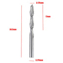 5pcs 1/8 Inch 2 Flute Carbide End Mills 3.175mm Spiral Router Bits End Milling Cutter Set CNC Tool