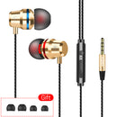 INSMA G86 Metal Bass In-ear Earphone 4D Stereo Sound Line Control Headphone With Mic for Mobile Phones
