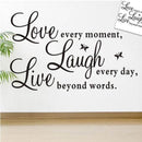 Live Love Butterfly Wall Sticker Living Room Home Decoration Creative Decal DIY Mural Wall Art