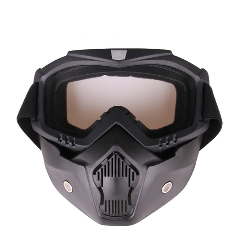 Windproof Goggles skiing Motorcycle Riding glasses+Breathable Face Mask