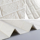 12Pcs/Set 3D Brick Wall Sticker Self-adhesive Panel Decal Waterproof PE Foam Wallpaper for TV Walls Sofa Background Wall Decor