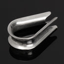 304 Stainless Steel M2 to M20 Silver Cable Wire Rope Thimbles Rigging Hardware 12 Sizes