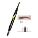 5 Colors Double Head Eyebrow Pen Automatic Rotate Pen Thrush Belt Brush