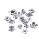 Suleve 80Pcs Zinc Plated Steel T-Nut 4 Pronged Tee Blind Insert Nuts Assortment M3/M4/M5/M6/M8