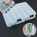 Plastic 12 Compartment Double Sided Fishing Lure Bait Tackle Hook Accessory Storge Box Case