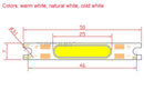 5W DC 9-12V COB Chip LED Light Source on Board 50x7mm for Wall Lamps Table Lantern