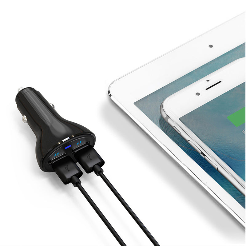 Yopin 2.4A Dual USB Blue LED Indicator Fast Charging USB Car Charger For iPhone 11 Pro Huawei P30 Pro Mate 30 Xiaomi 9 Pro S10+