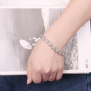 Platinum Classic Heart Micro Zircon Bracelet Fine Jewelry for Women
