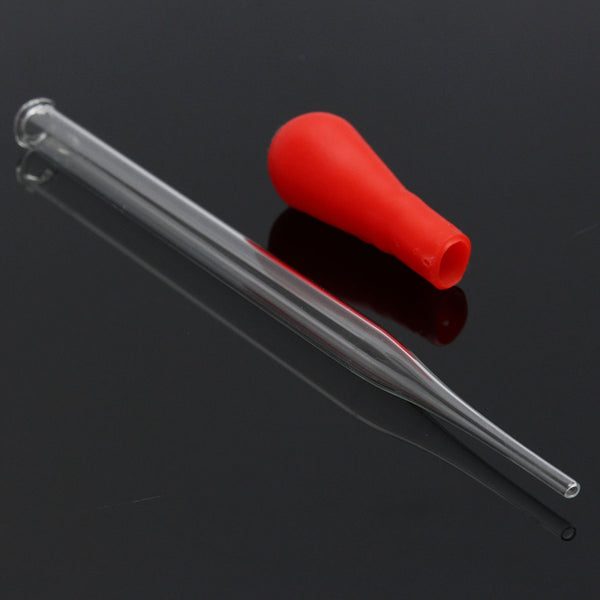 12cm 3mL Glass Dropper Transfer Pipettes With Rubber Bulb Laboratory Tool