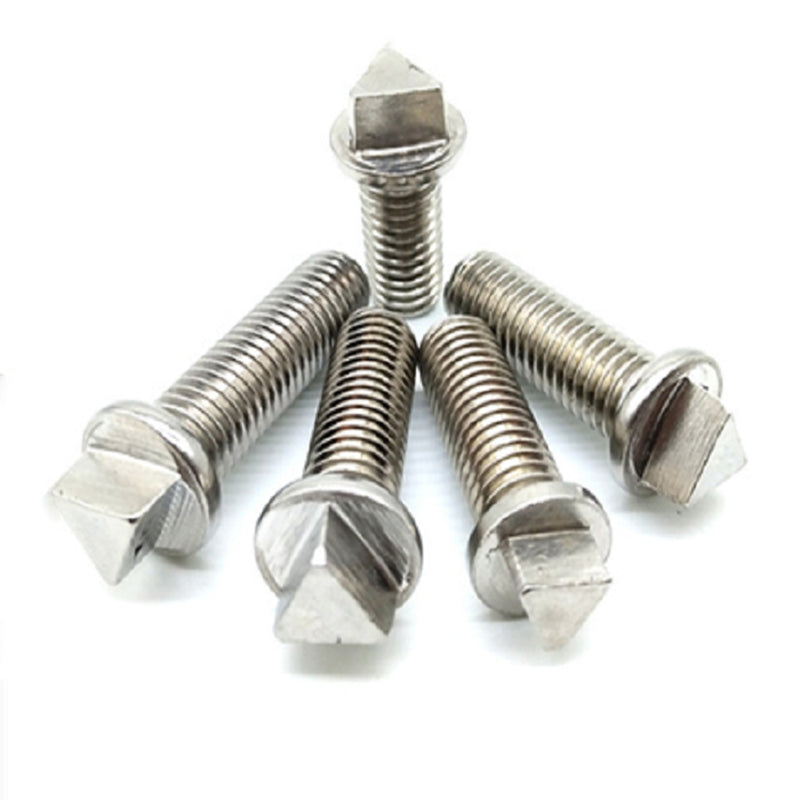 Suleve M6ST1 50Pcs M6 External Triangle Bolt Anti Theft 304 Stainless Steel Machine Screw Triangular Washer Head Bolt
