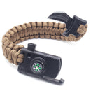 IPRee 4 In 1 EDC Survival Bracelet Outdoor Emergency 7 Core Paracord Whistle Compass Kit