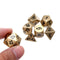 Pure Copper Polyhedral Dices Set Metal Role Playing Game Dice Gadget for Dungeons Dragon Games Gift