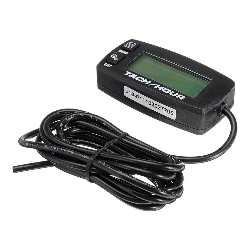 Backlit LCD Digital Tach Hour Meter Tachometer Waterproof 2/4 Stroke Engine